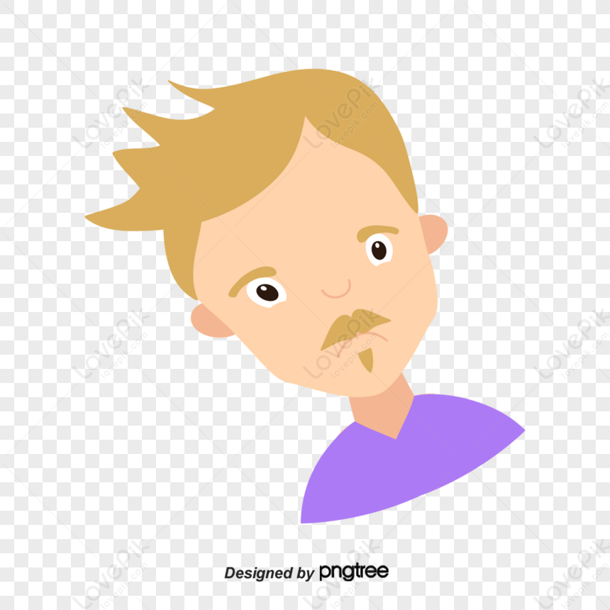 6 Cartoon Man Head Vector Material,men Avatar,cartoon Avatar Png Image 