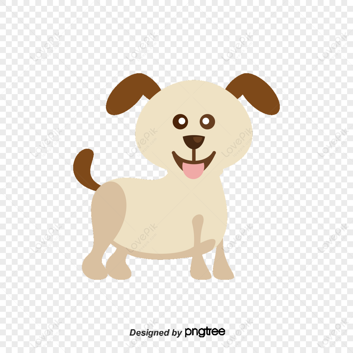 A Cartoon Dog,ears,dogs,stretch Stone Free PNG And Clipart Image For ...