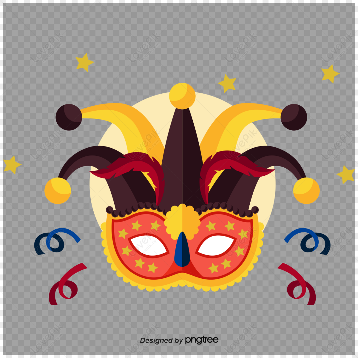 Black Mask With Masquerade Decorations Border On Blue Bokeh Background With  Copy Space Mask With Masquerade Decorations Photo And Picture For Free  Download - Pngtree