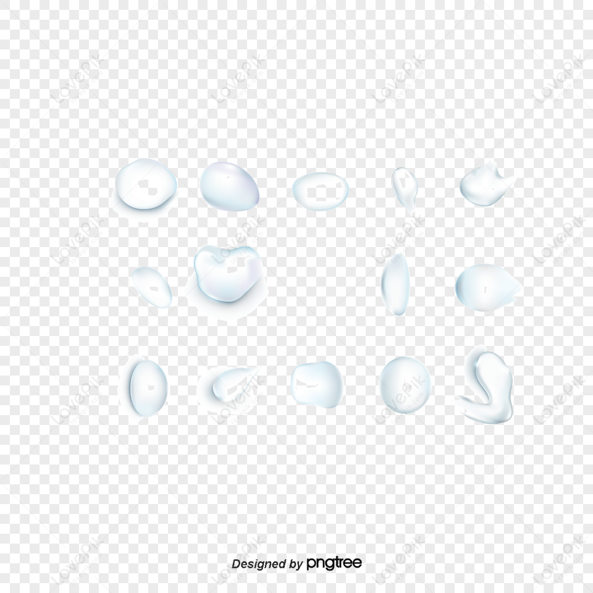 Blue Water Drops Vector Design Material,drop Shape PNG Transparent ...