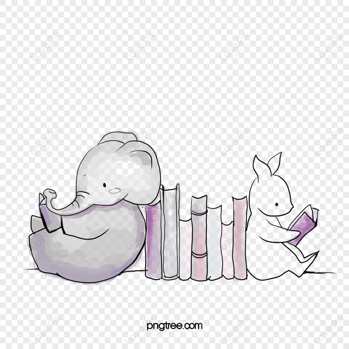 Cartoon Animals,childrens,book,elephant PNG Image Free Download And