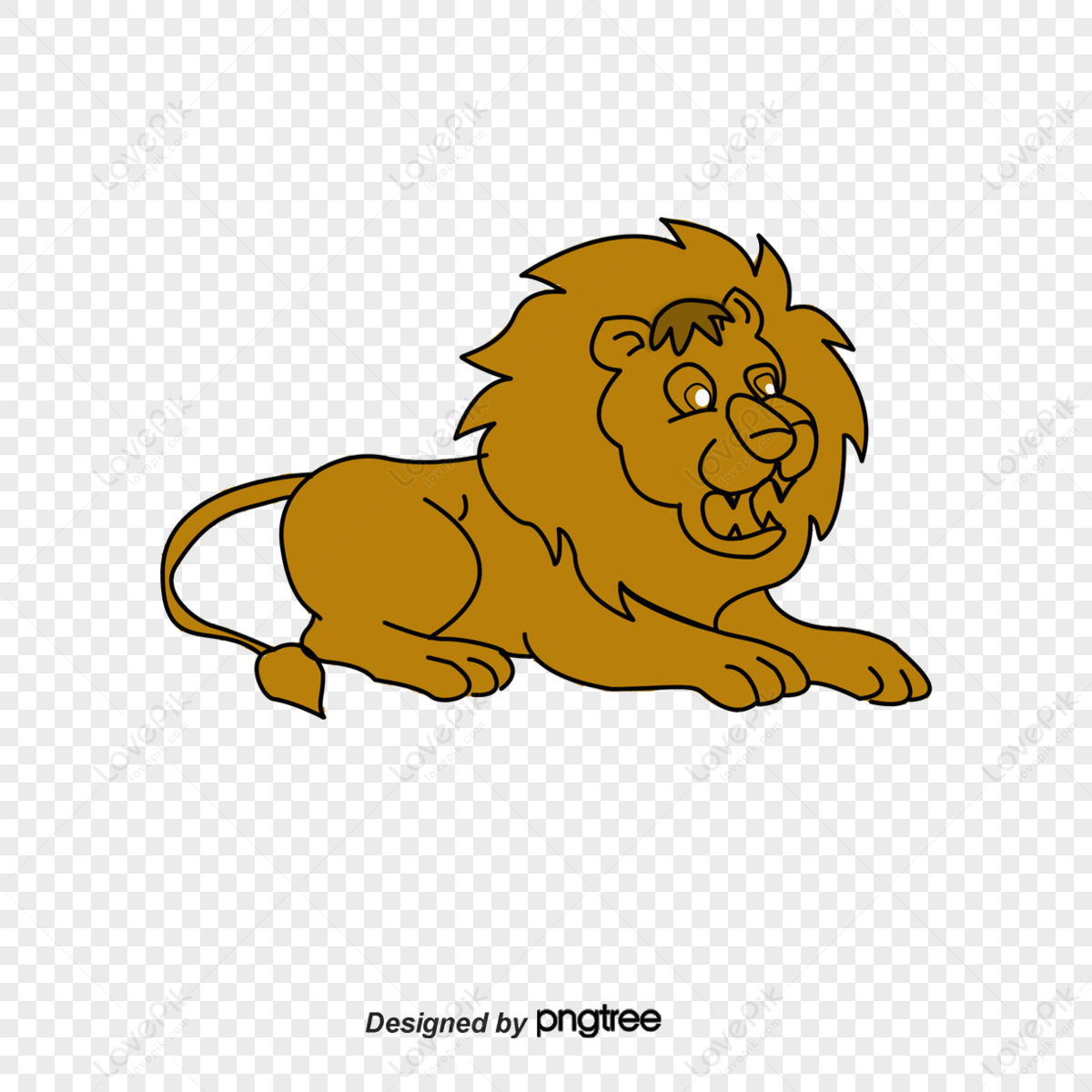 Cartoon Lion,animal,long-haired Lion,lion King PNG Picture And Clipart