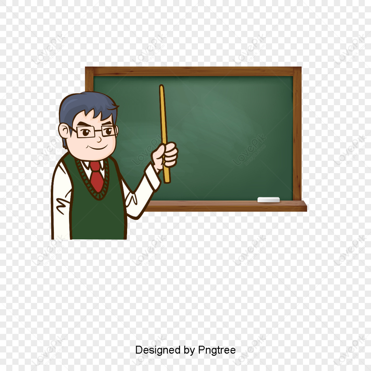 Cartoon Male Teacher,blackboard,lecturer,paper PNG Transparent And ...