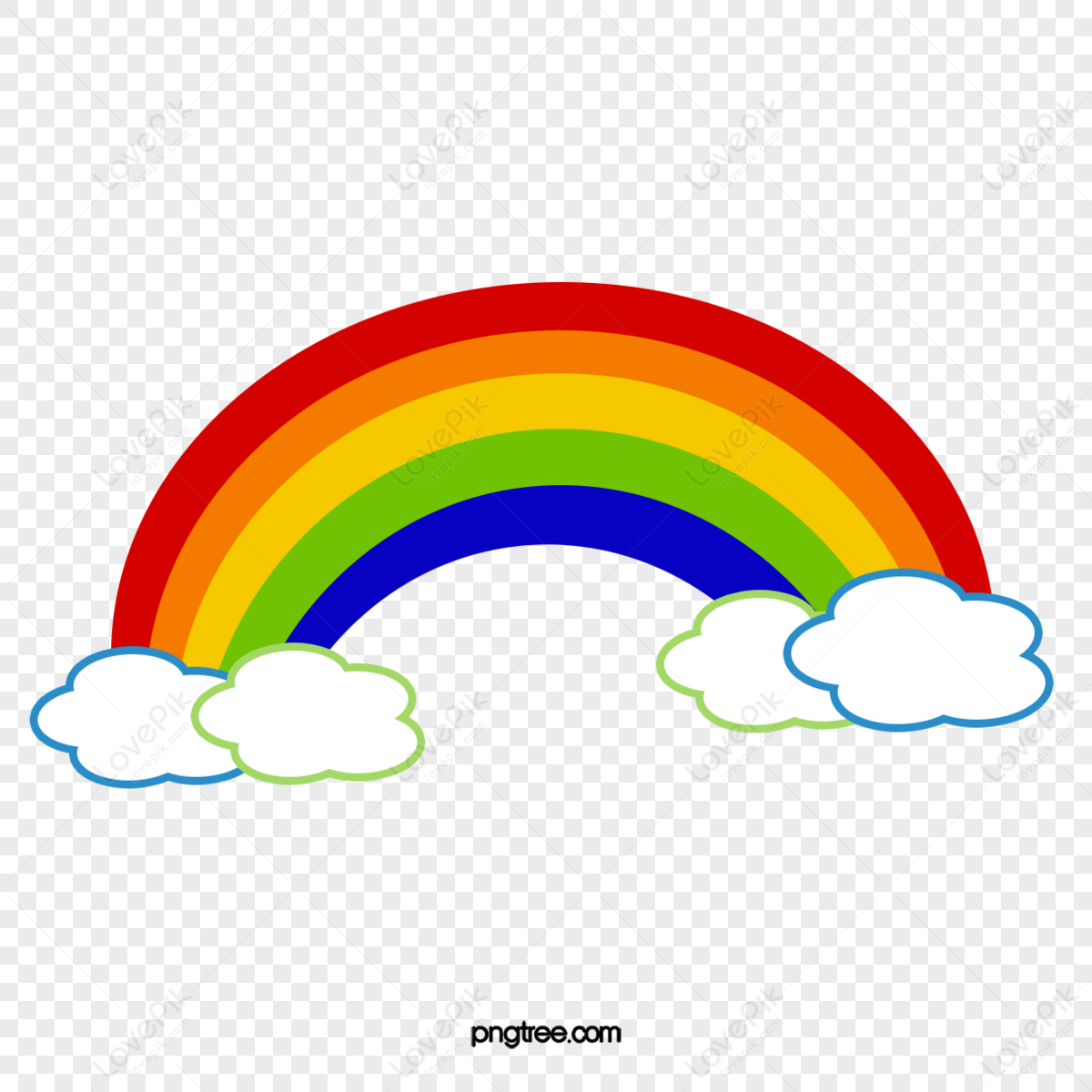 Clouds And Rainbow,yellow,banner,cartoon PNG Transparent Background And ...