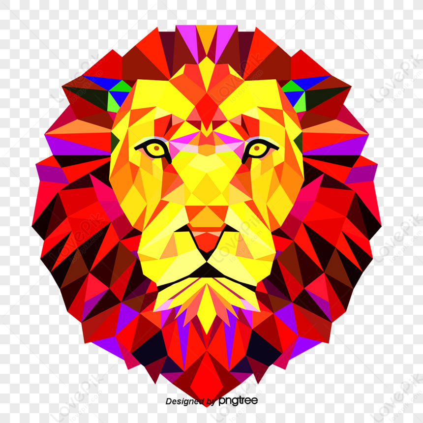 Colorful Lion Head Lion King,lions,hand-painted Cartoon,cartoon Hand ...