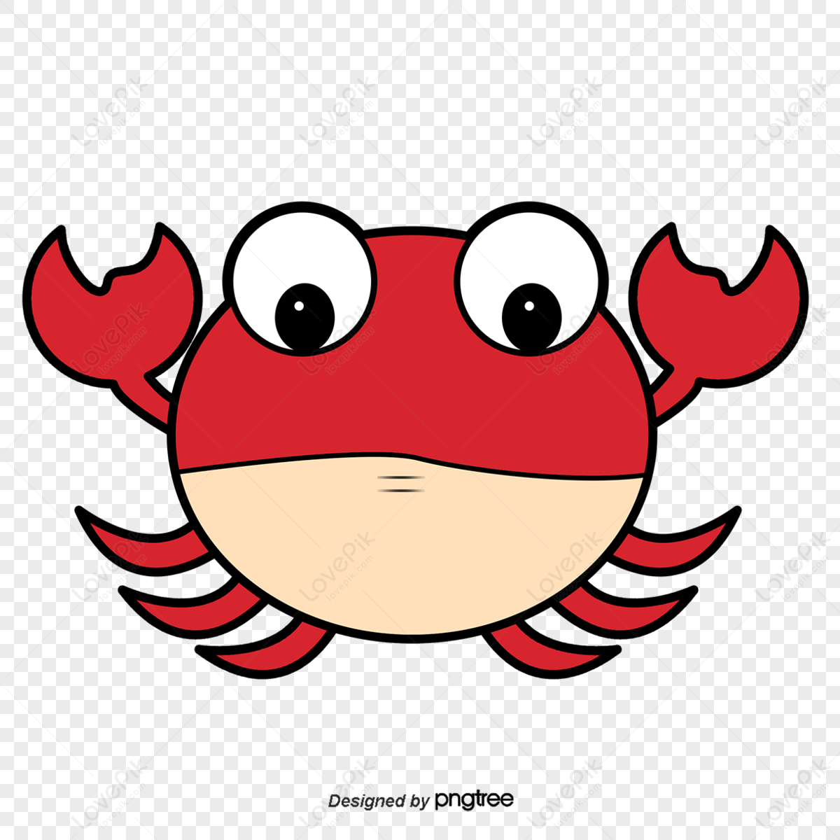 Crab,paint Hand,cartoon Crab,crab Creative Free PNG And Clipart Image ...