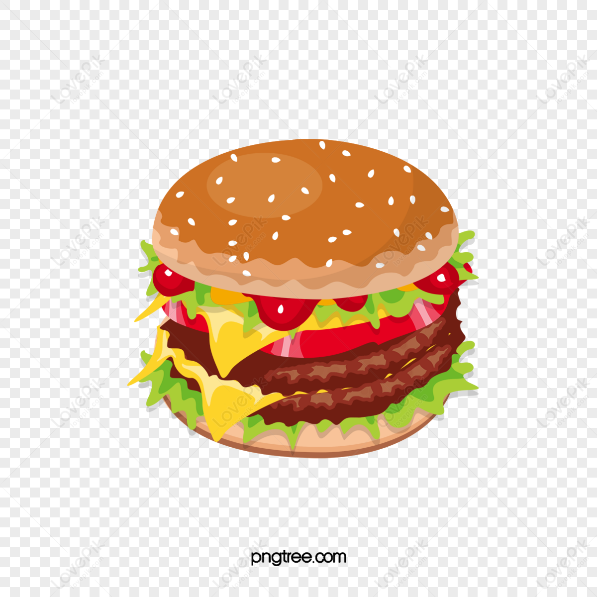 Sticker Hamburger is exploding. Vector illustration 