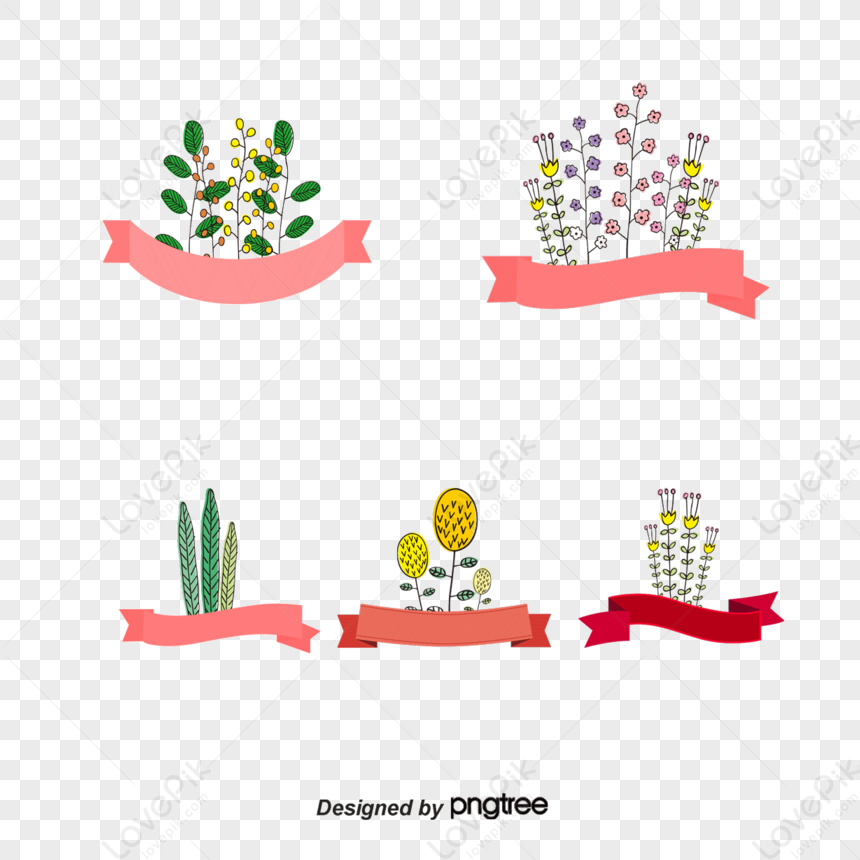 Flower Label Vector Material,flower Labels,simple,free Png PNG Free ...