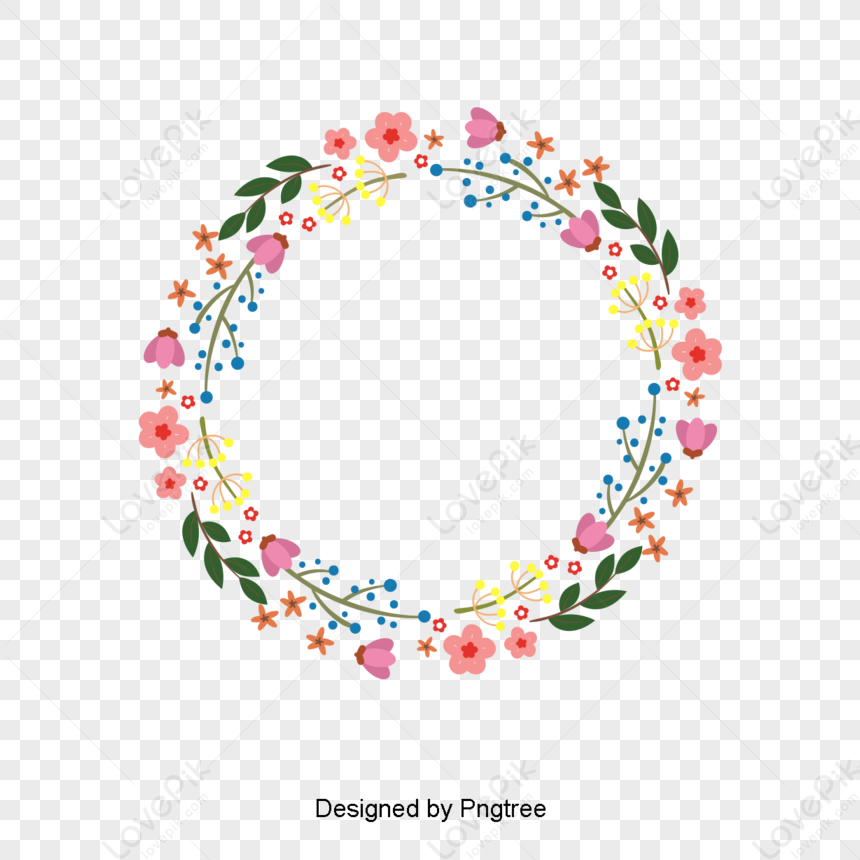 Flowers Round Frame,frame Template PNG Transparent Image And Clipart ...