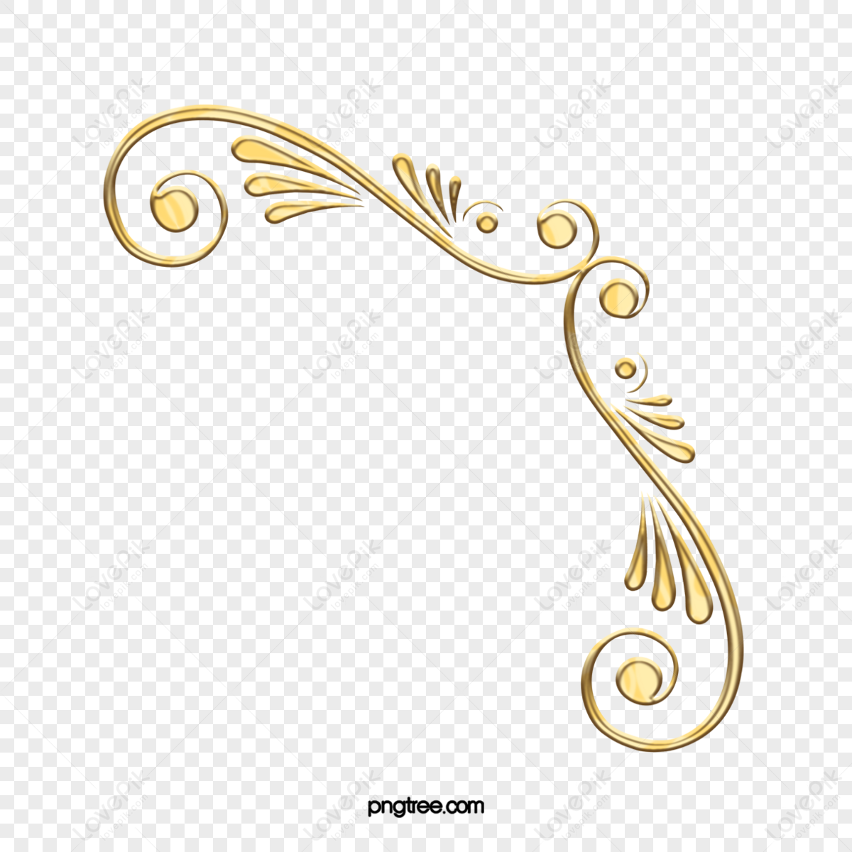 Gold Border Design PNG Images With Transparent Background | Free ...