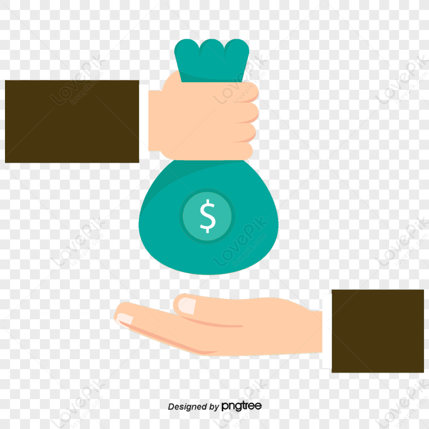 Money Vector Material,hand,flat,money Bag PNG Free Download And Clipart ...