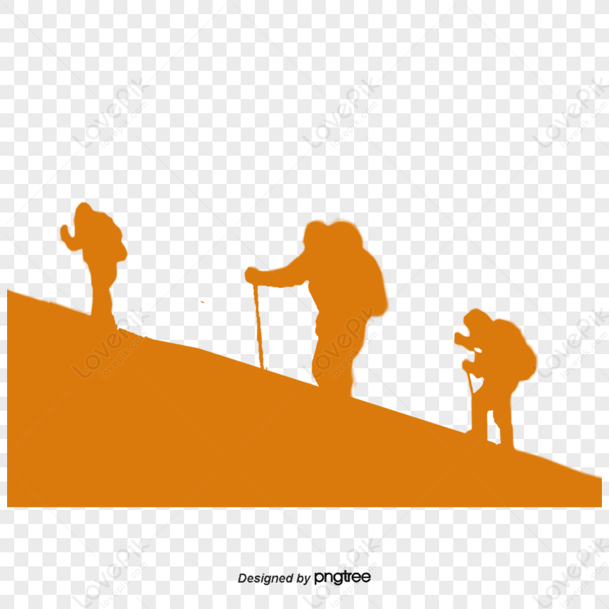 vector de silueta de escalador de roca gratis