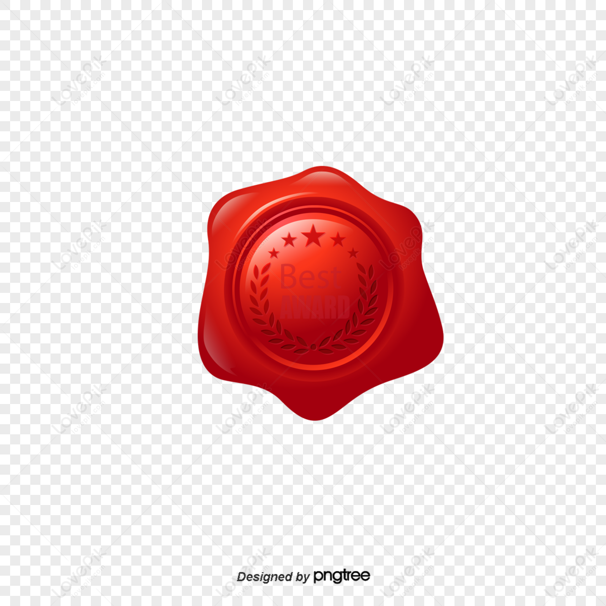 Gratis grunge round red seal Stock Photo by ©Aquir014b 34370825