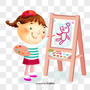 Girl Painting PNG Images With Transparent Background | Free Download On ...