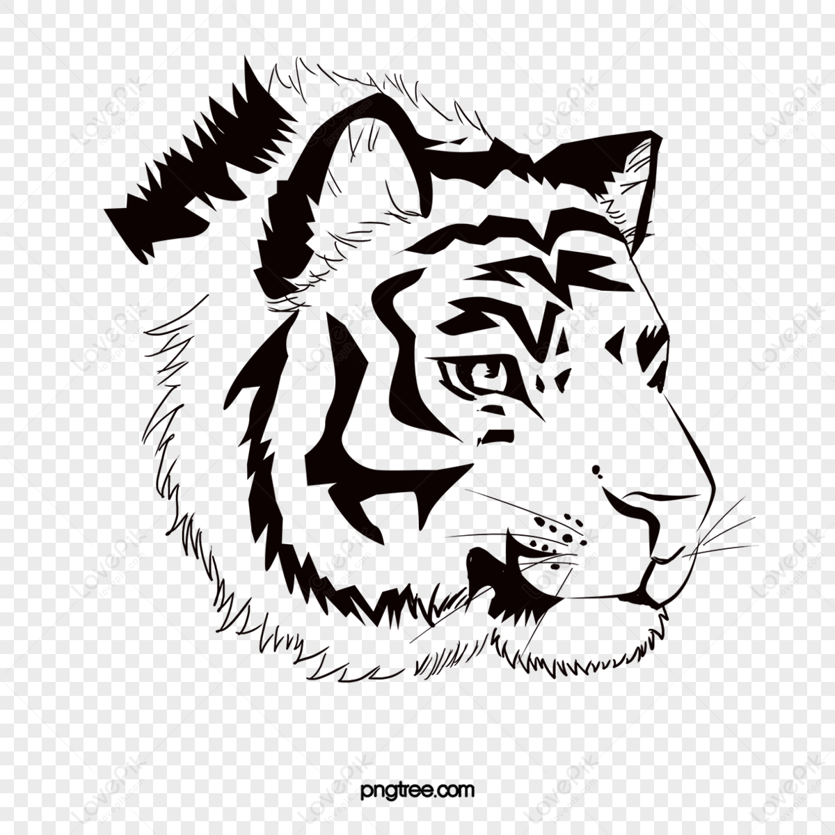 Black Head Tiger PNG Transparent Images Free Download | Vector Files |  Pngtree