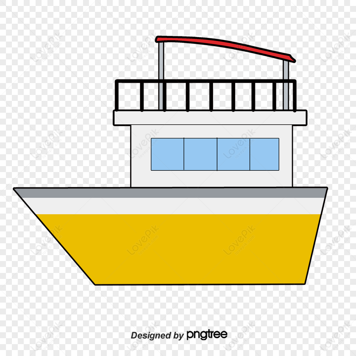 vector cartoon yacht,small boat,q version yacht,small boats png image