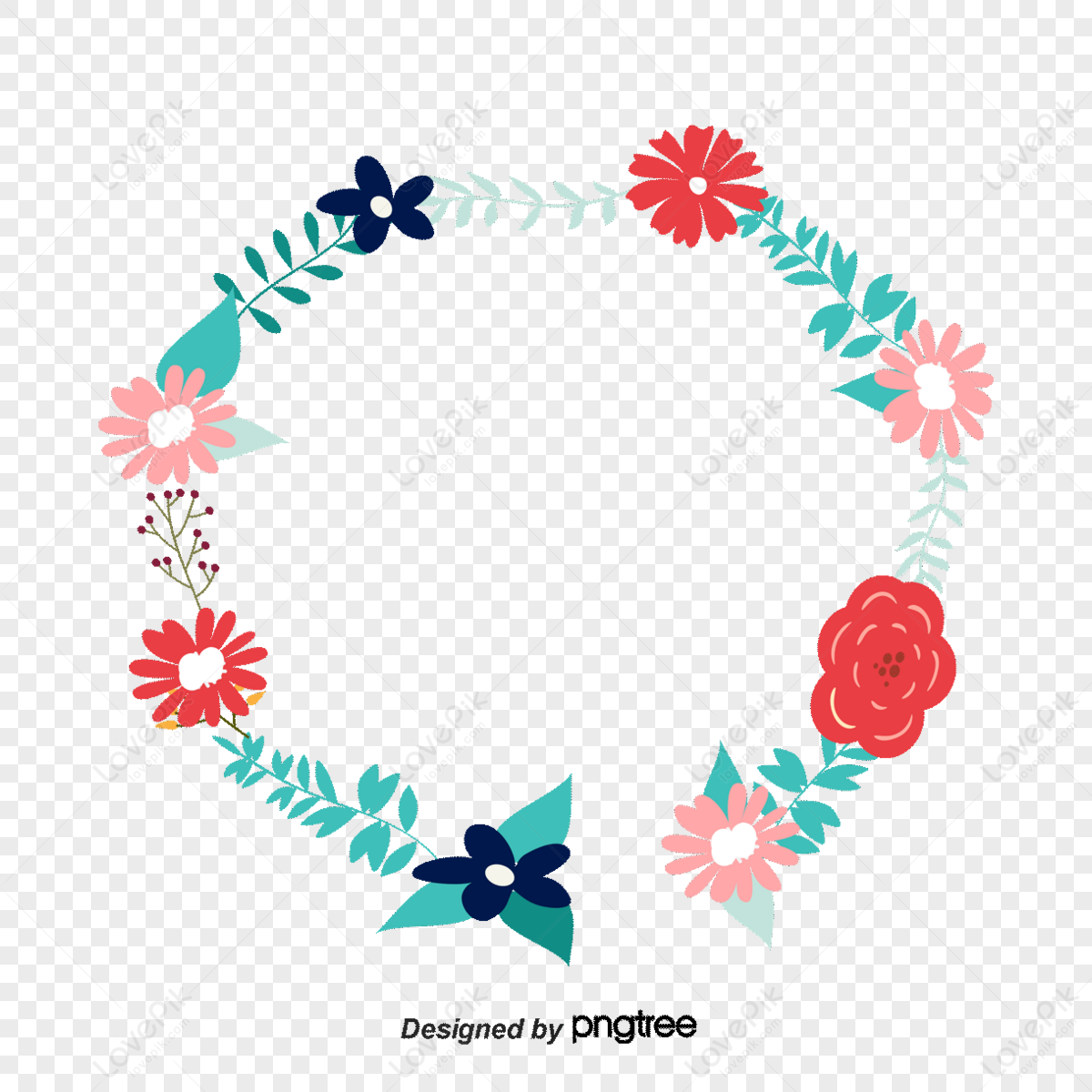 Colorful Flower Frame PNG Images With Transparent Background | Free ...