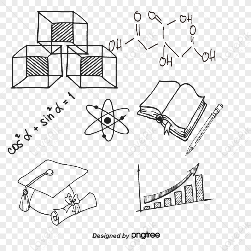 Mathematics doodle set. Education and study concept. School equipment, maths  formulas in sketch style. Hand drawn ector … | Math design, Math doodles,  Math formulas