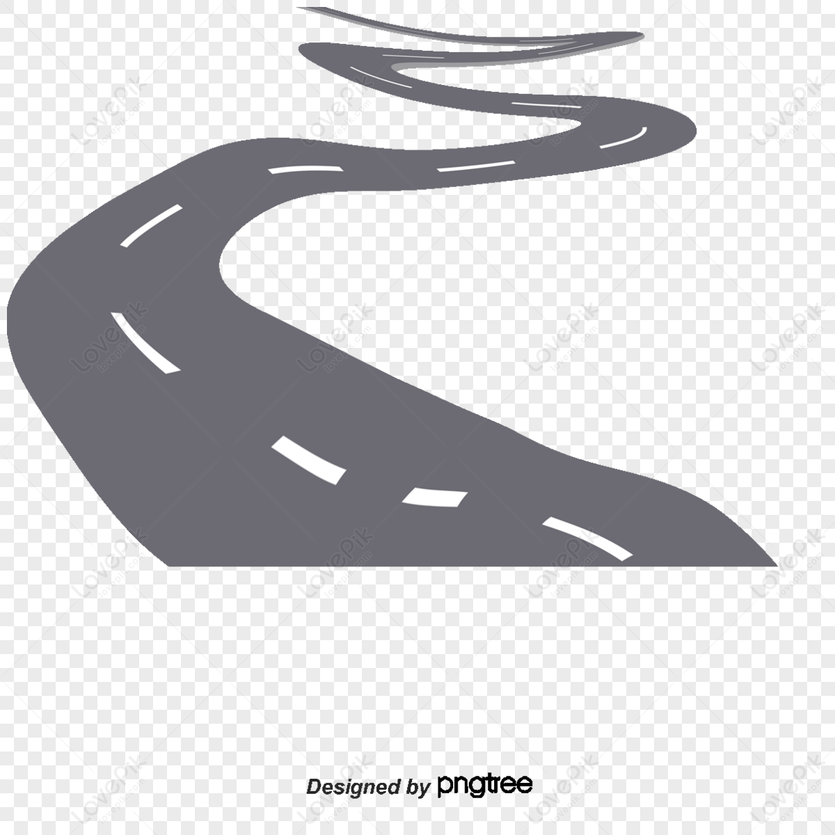 Vector Road,cartoon Road,motor Vehicle Lanes,the Way PNG Hd Transparent ...