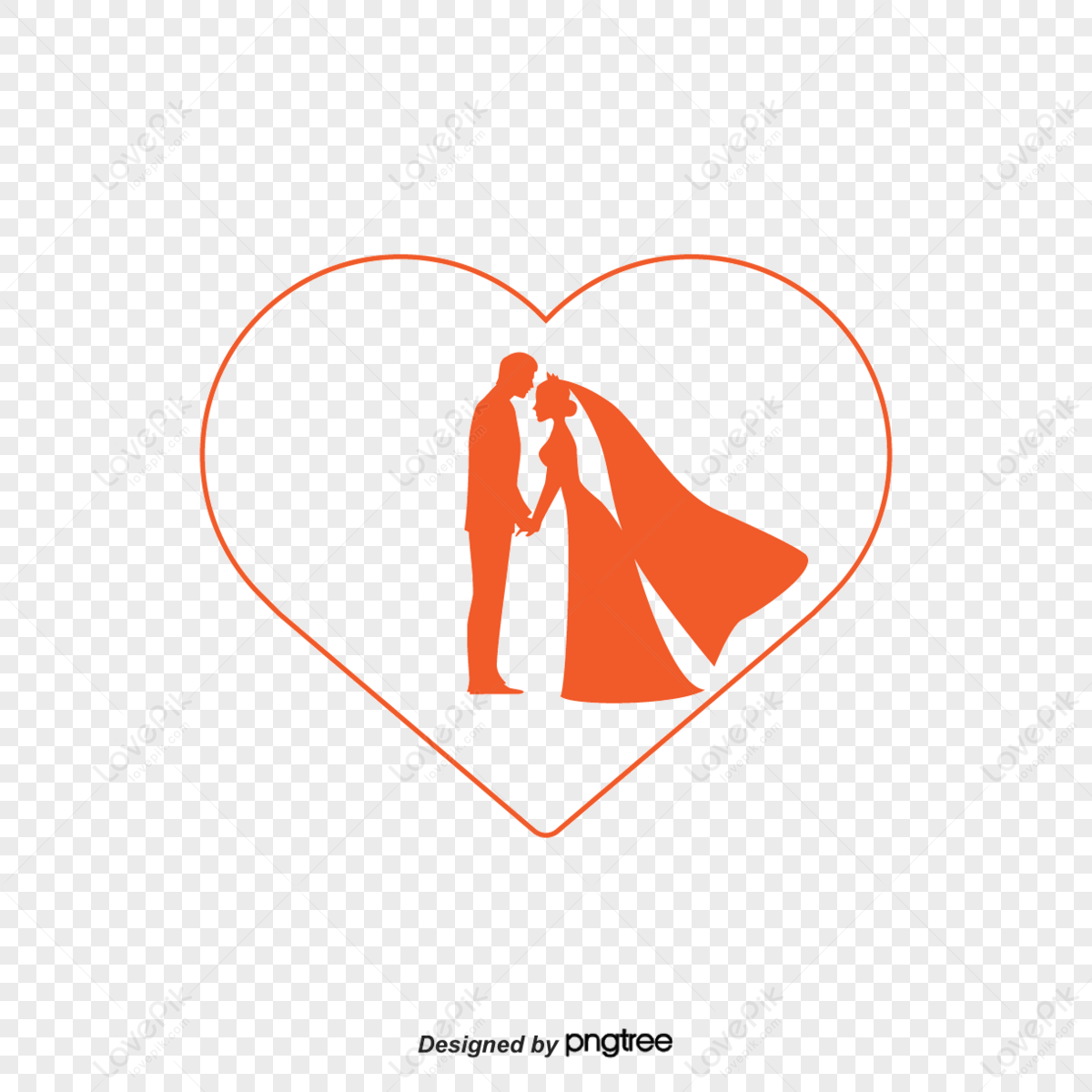 Wedding Png - Bride And Groom Logo, Transparent Png - kindpng