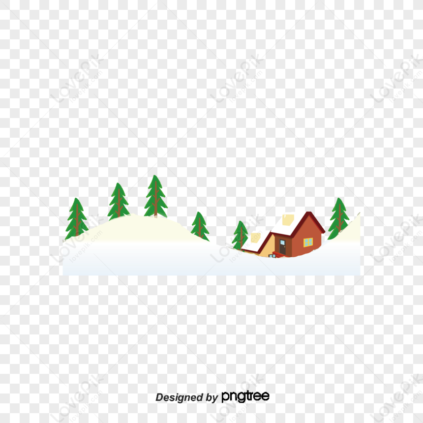 Winter Scene,house,tree,symbol Free PNG And Clipart Image For Free ...