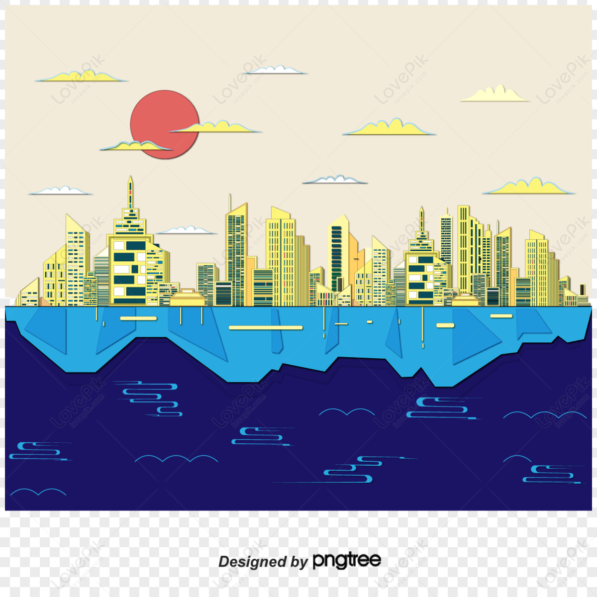 Mumbai skyline drawn sketch Royalty Free Vector Image