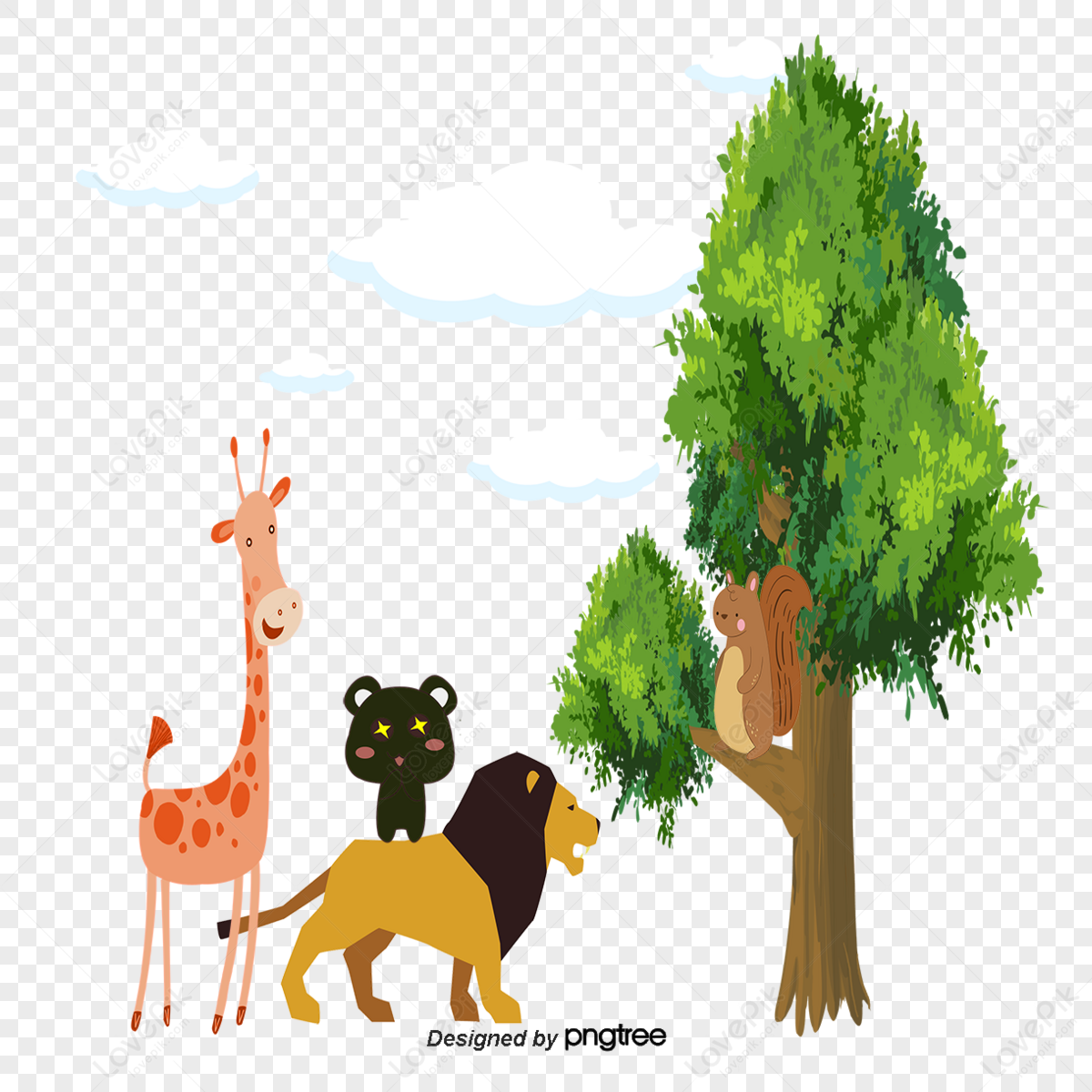 animal paradise poster material,animal park,anime park,anime png picture