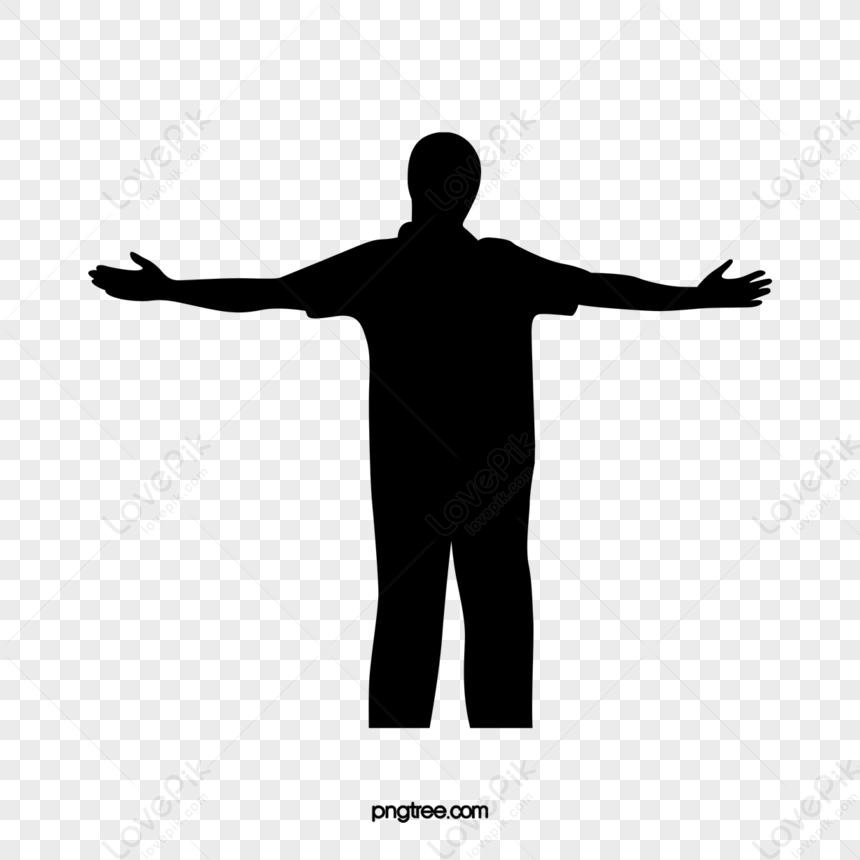 Black Open Hands Silhouette,gesture,man Silhouette Free PNG And Clipart ...