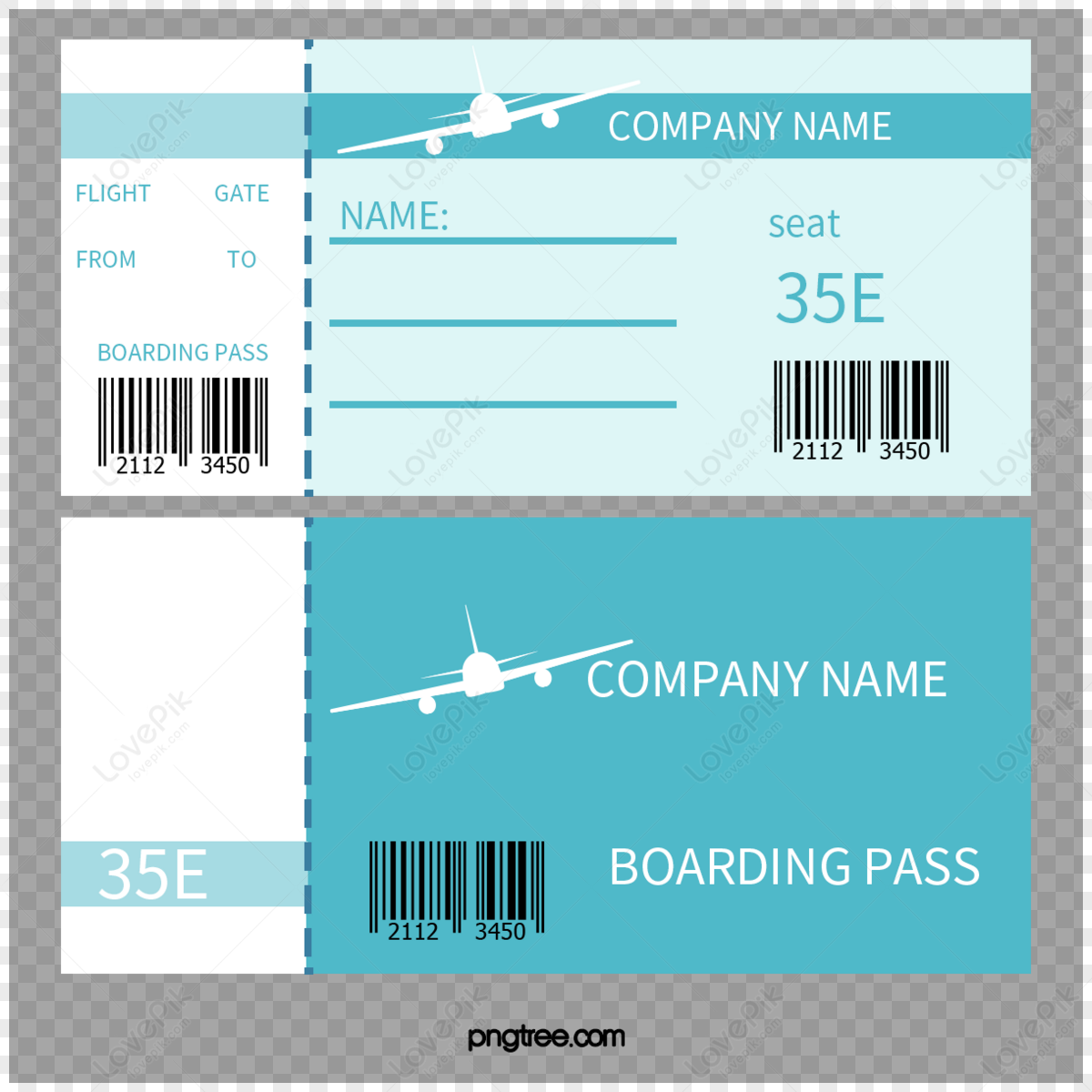 blue fresh boarding pass vector,air ticket,simple,air tickets png transparent image
