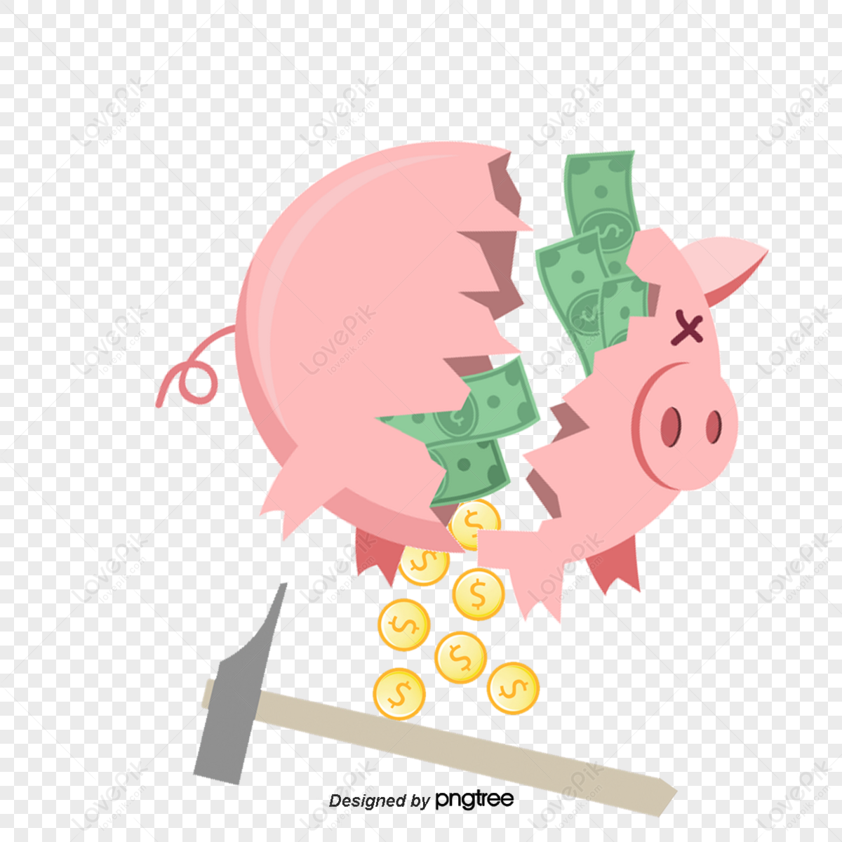 Gold Piggy Bank PNG Images & PSDs for Download