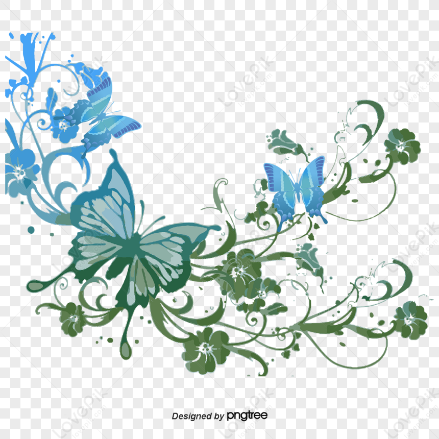 Butterfly Pattern Border,person,decorative Borders,decoration PNG ...