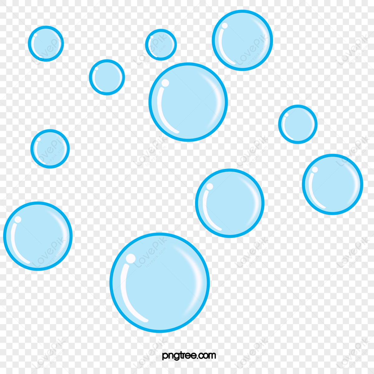 Cartoon Blue Bubbles,dig,transparent Bubble,circle PNG Picture And ...