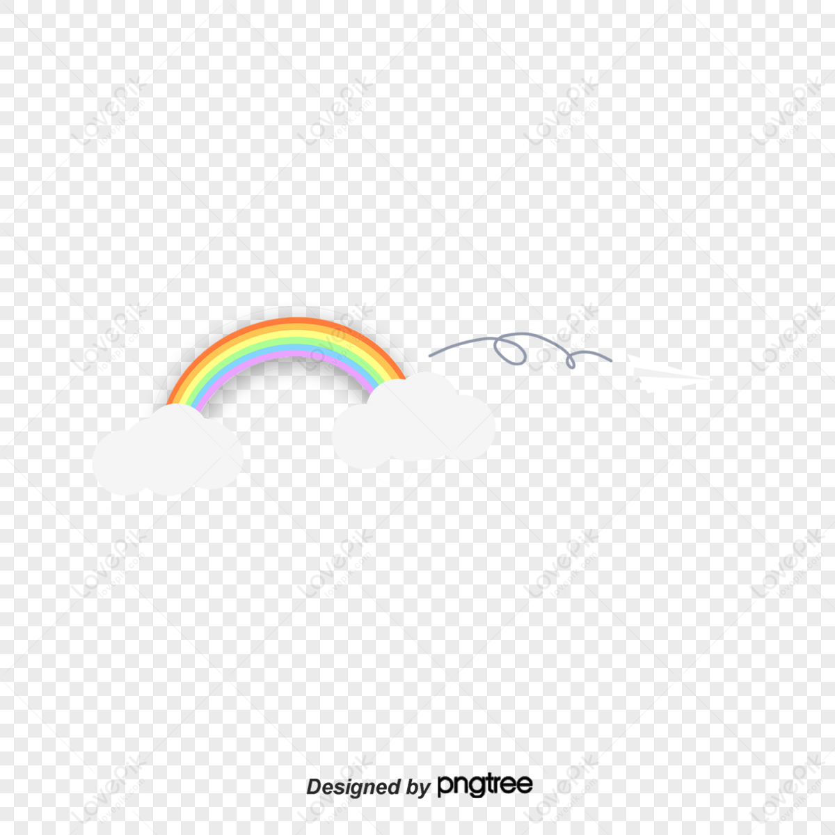 PNG Image Of Rainbow Line With A Clear Background - Image ID 48386