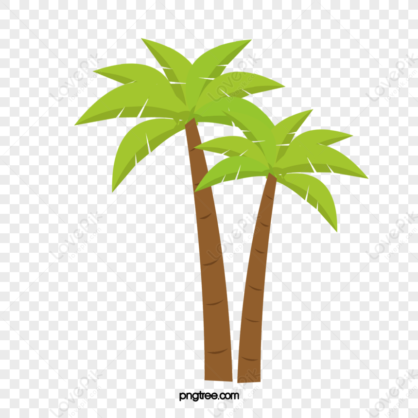 Coconut Tree Decoration Pattern,green Coconut Tree,greenery,coconut ...