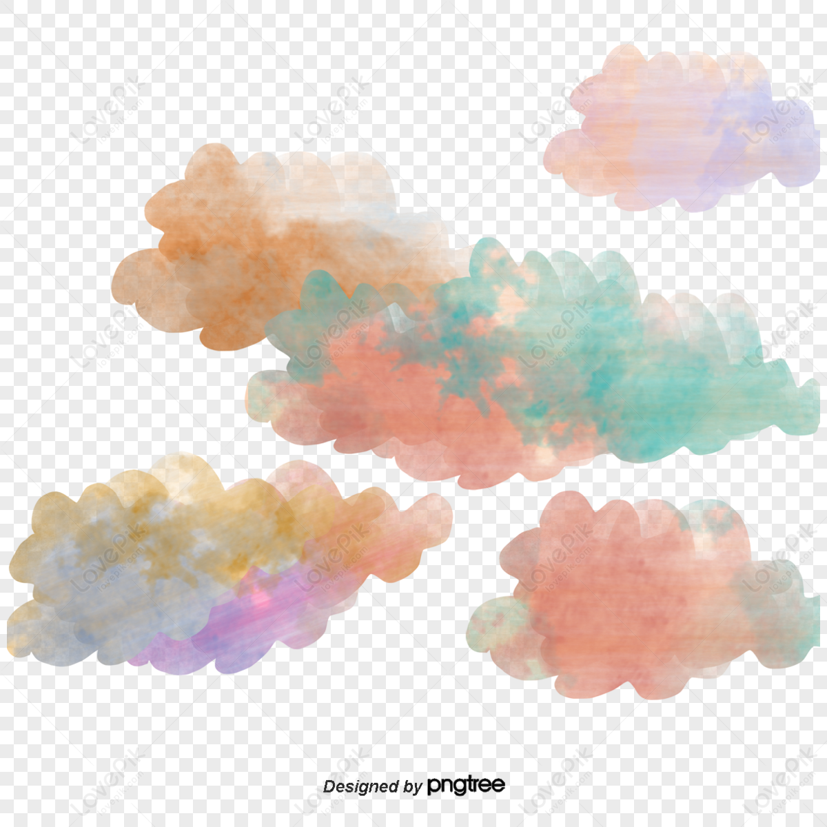 Colorful Clouds,originality,transparent Cloud,paint PNG Transparent ...