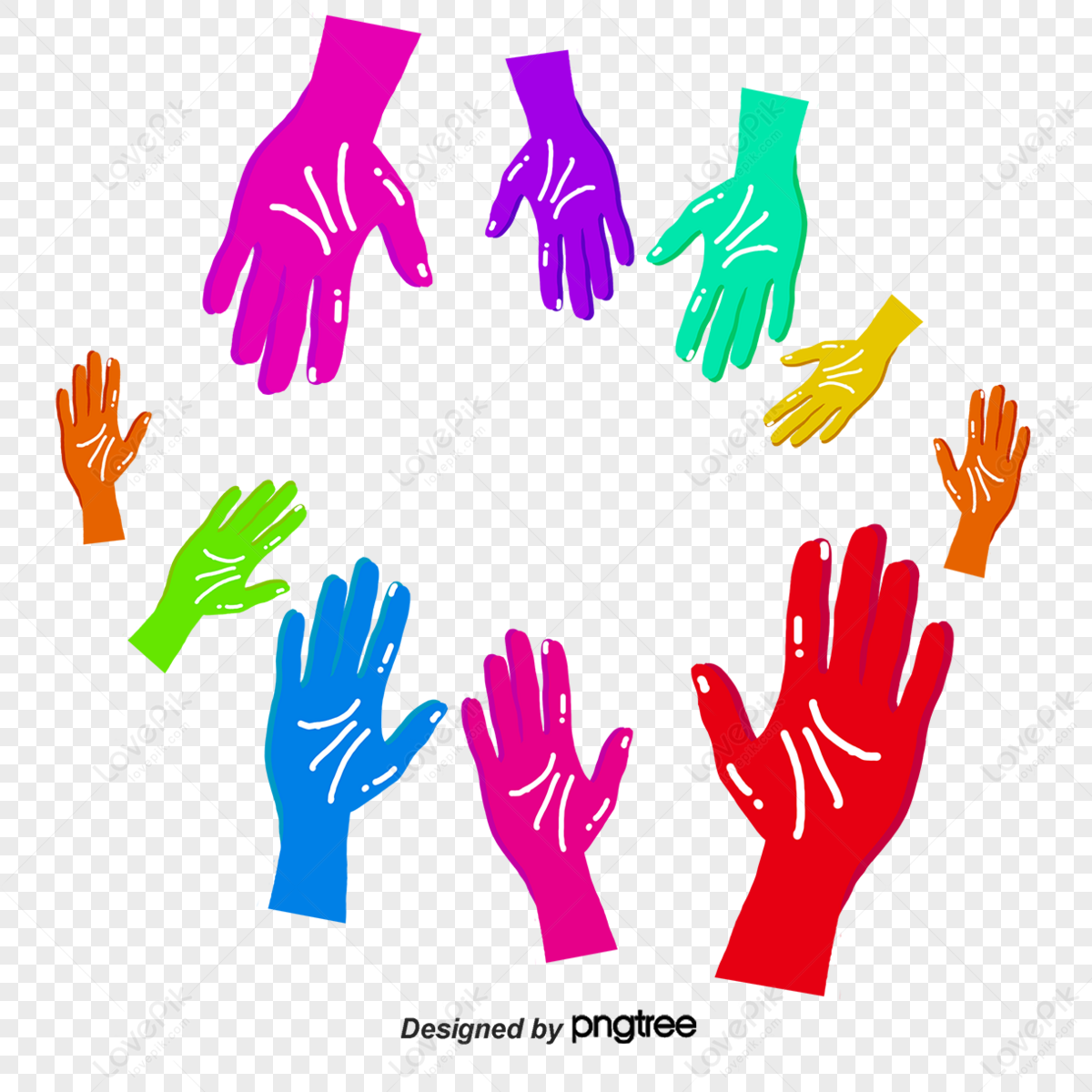 Colorful Hand,symbol,raising,icon PNG Image Free Download And Clipart ...