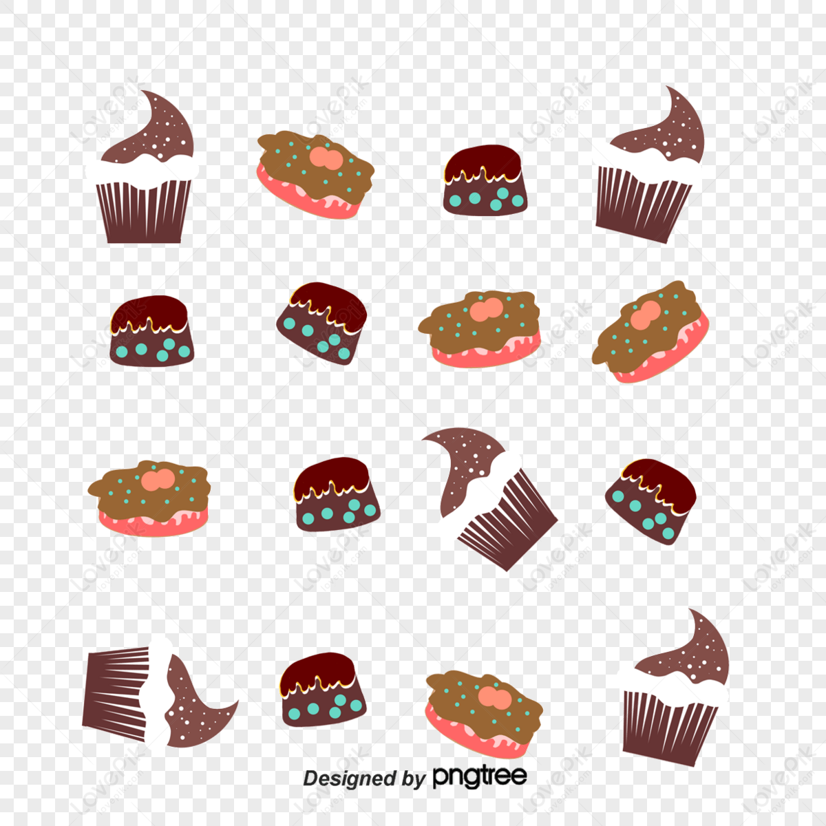 Cute cake cartoon. Cup of tea clipart vector illustration Stock Vector |  Adobe Stock