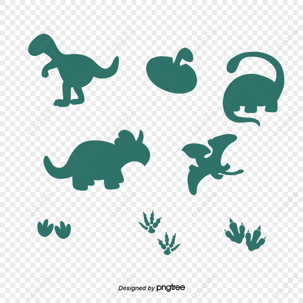 Baby Dinosaurier Silhouette