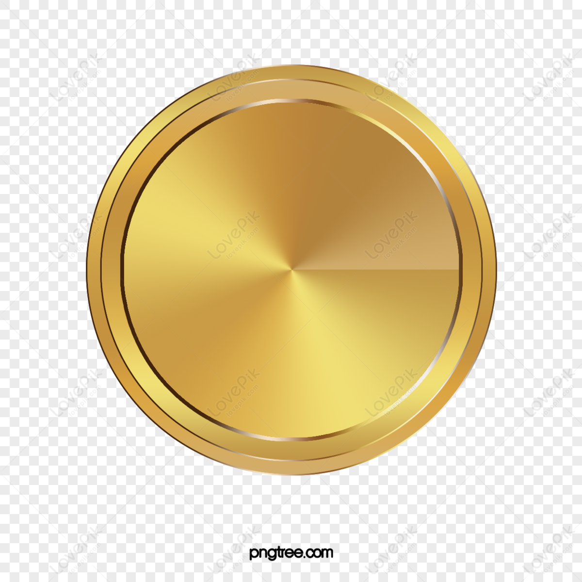 Golden Circle Gold,shine,air,simple Gold Medal PNG Hd Transparent Image ...