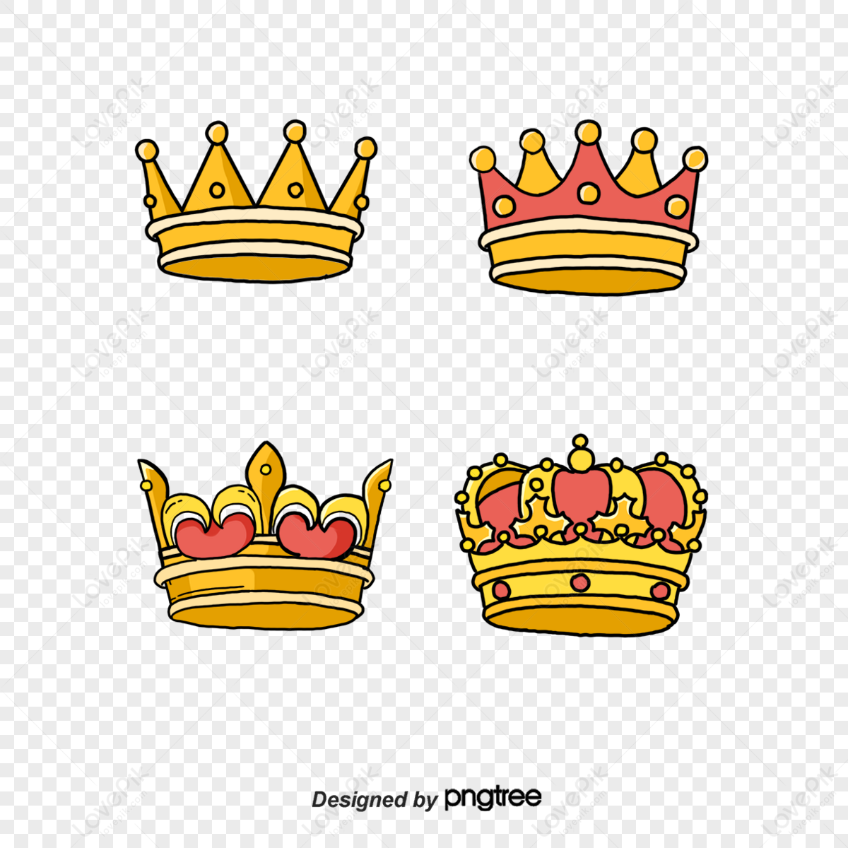 Golden Noble Crown,cartoon Crown,decorative Pattern,princess Crown PNG ...