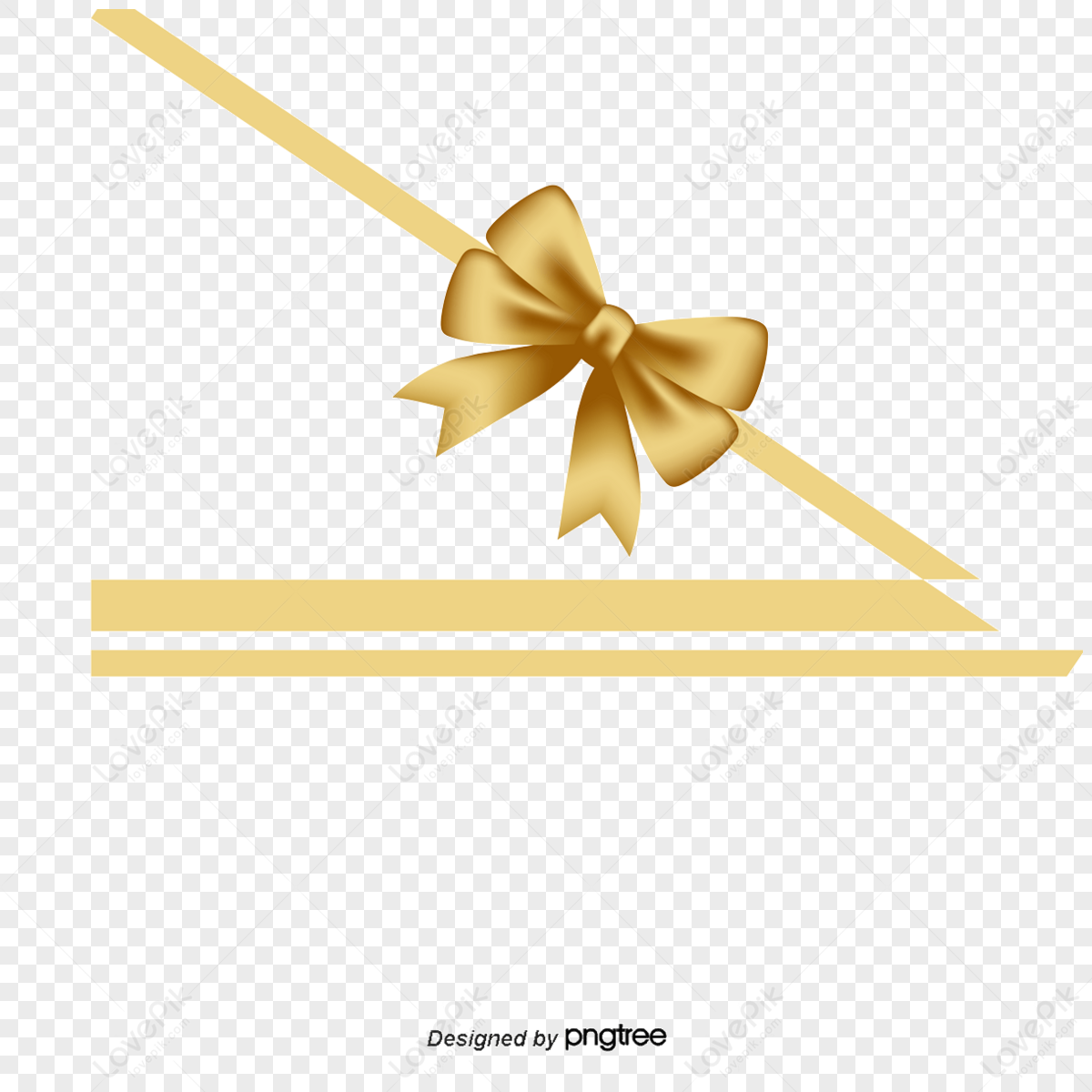 Gold Gift Bow And Ribbon Stock Illustration - Download Image Now -  Anniversary, Art, Birthday - iStock