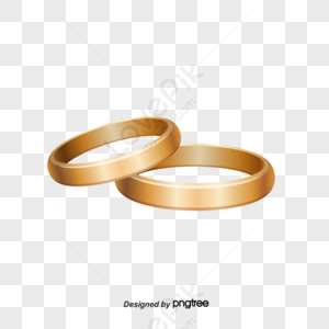 Vector de oro anillo de boda PNG