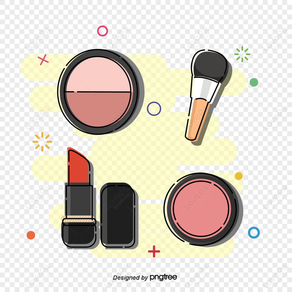 Cartoon Cosmetics PNG Images With Transparent Background