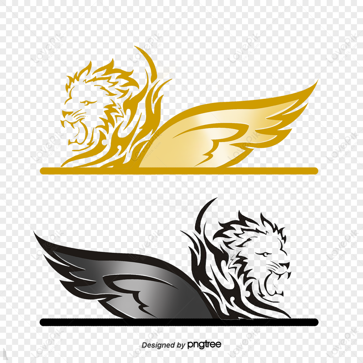 Golden Lion PNG Transparent Images Free Download | Vector Files | Pngtree