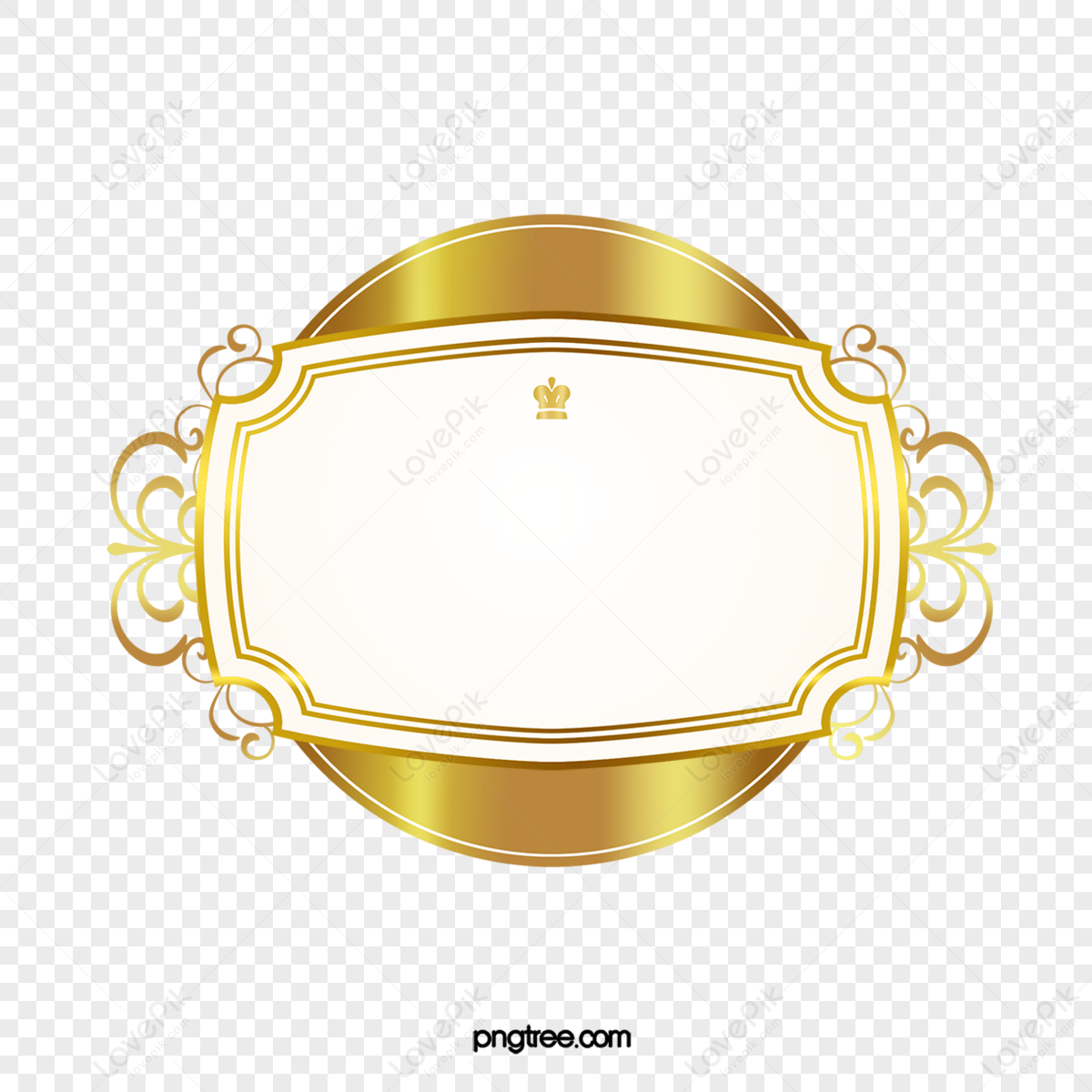 Luxury Gold Border,frame,halo,decorative Pattern PNG Transparent And ...