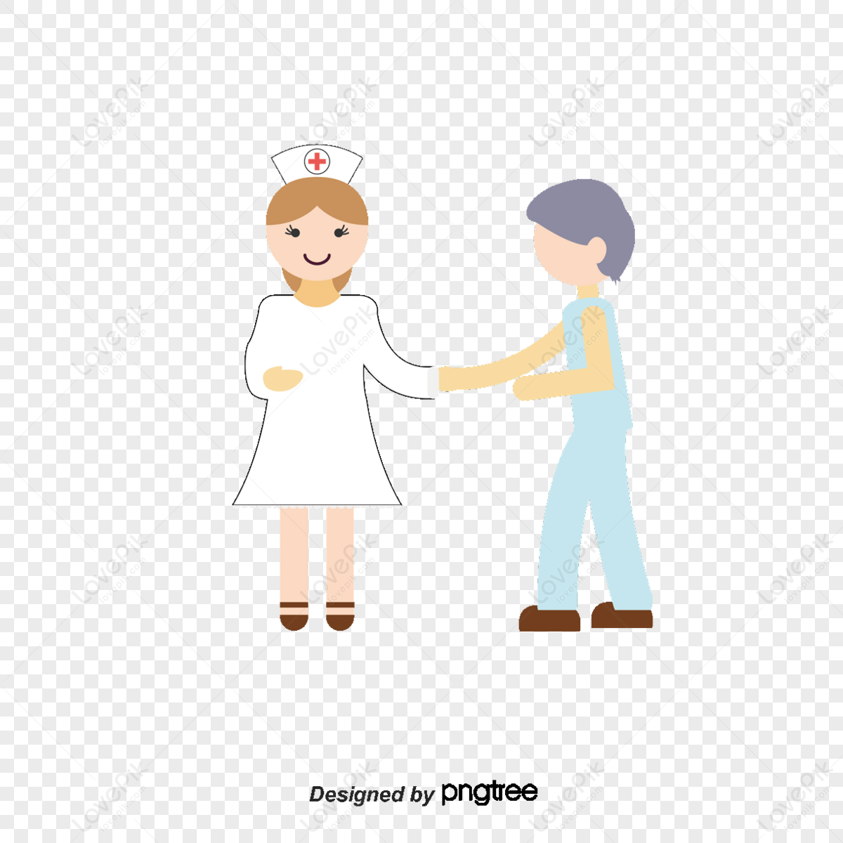 Nurse Elements,cartoon Nurse,patient,nurse Cartoons PNG Transparent ...