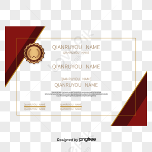 Certificate Red Border PNG Images With Transparent Background | Free ...