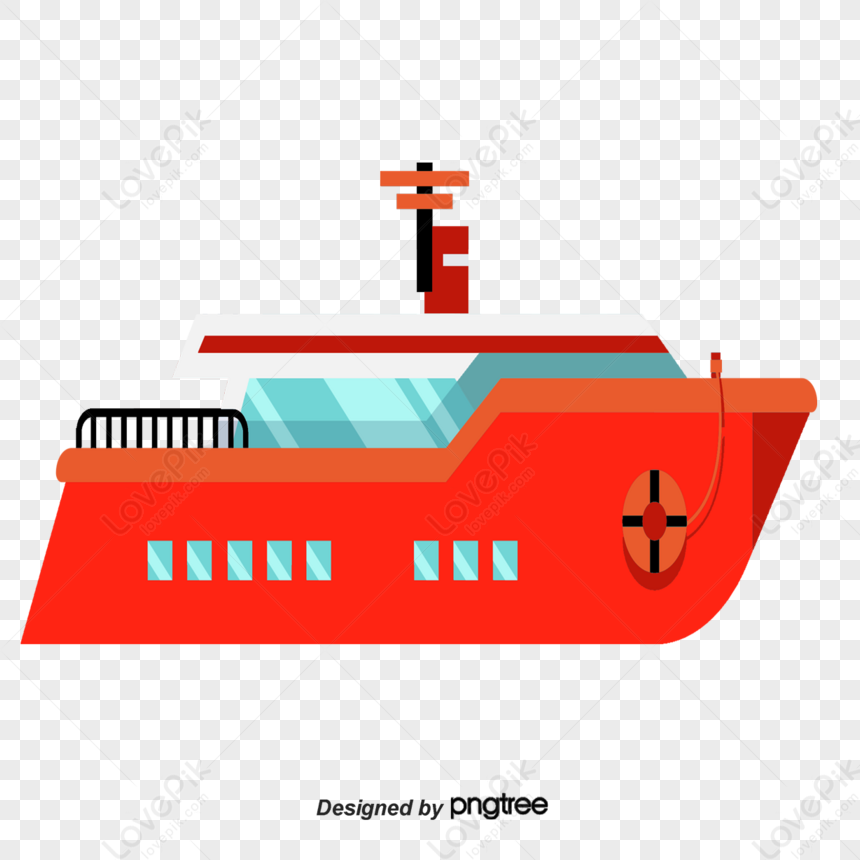 Red Cartoon Boat,cartoon Boats,travel Tools,ship PNG Transparent And ...