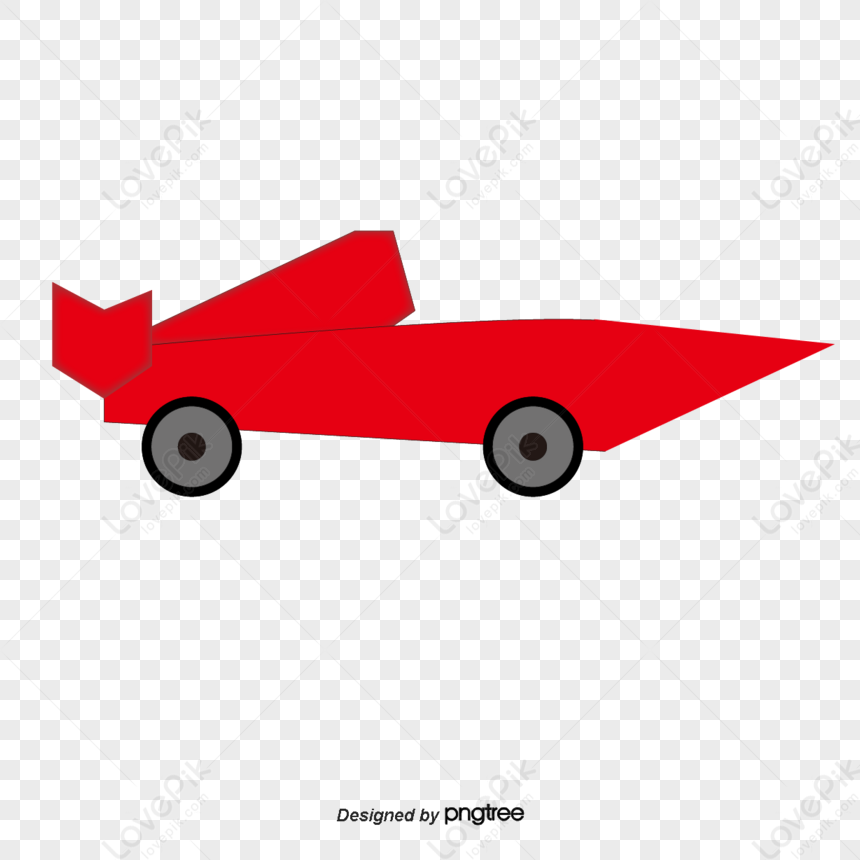 Carro vermelho de corrida dos desenhos animados modernos do vetor