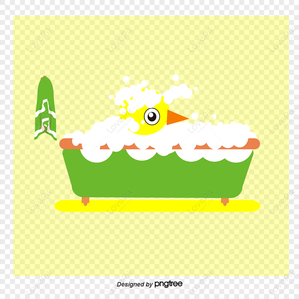 Simple Cartoon Bathtub Vector,child Care,bath Bubble,bubble Bath PNG ...